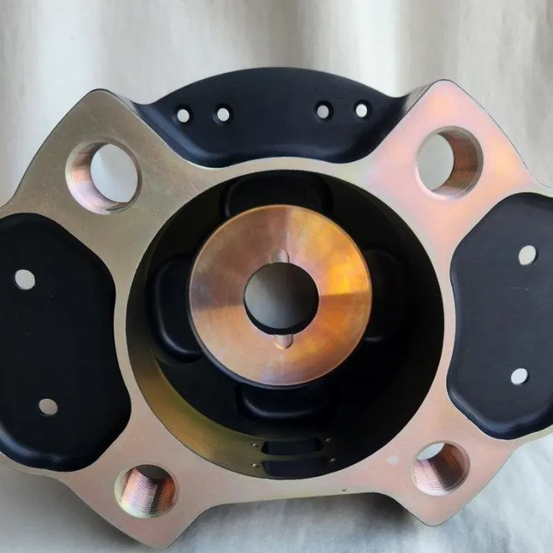 Housing with hard anodize and chemical film, selectively masked